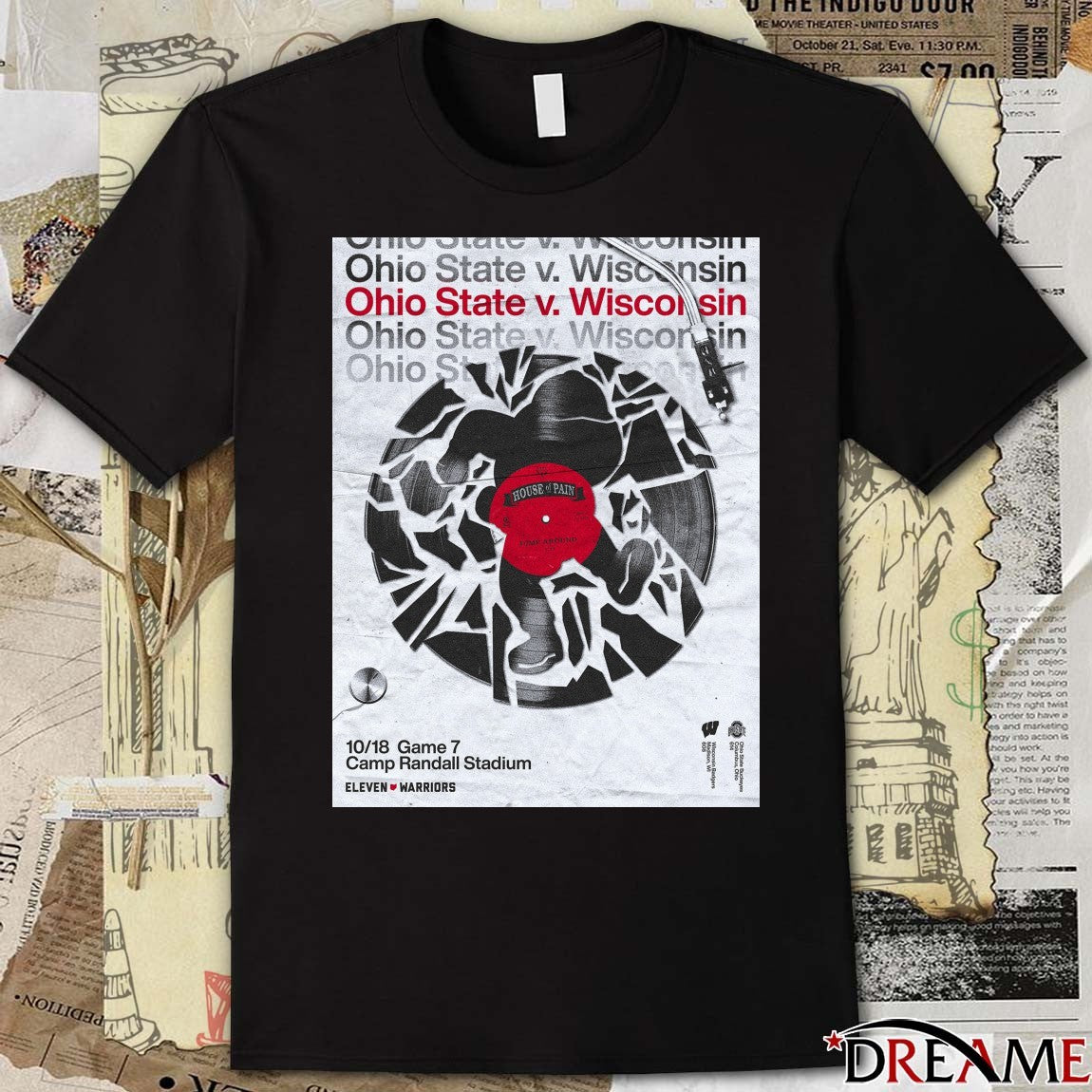 Ohio State Vs Wisconsin October 18 2025 Game 7 Camp Randall Stadium Poster t-shirt