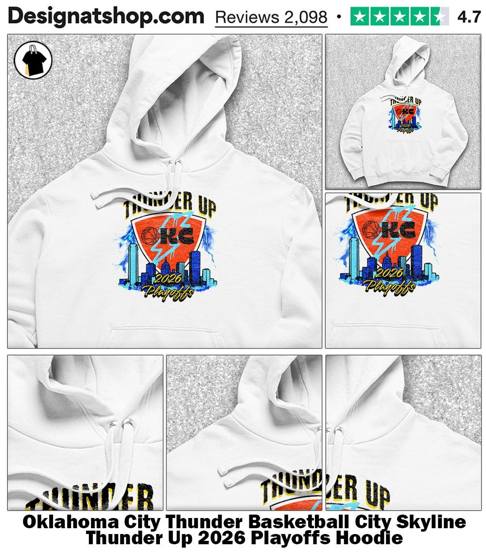 Oklahoma City Thunder Basketball City Skyline Thunder Up 2026 Playoffs shirt