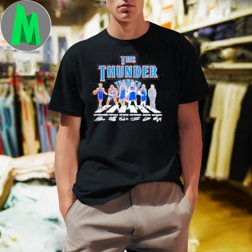 Oklahoma City Thunder Team Abbey Road Signatures Graphic T-Shirt