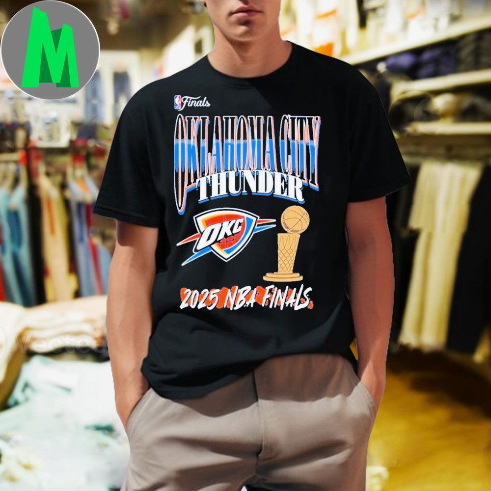 Oklahoma City Thunder Youth Blue 2025 NBA Finals Bold T-Shirt Basketball Fan Apparel Kids Graphic Tee