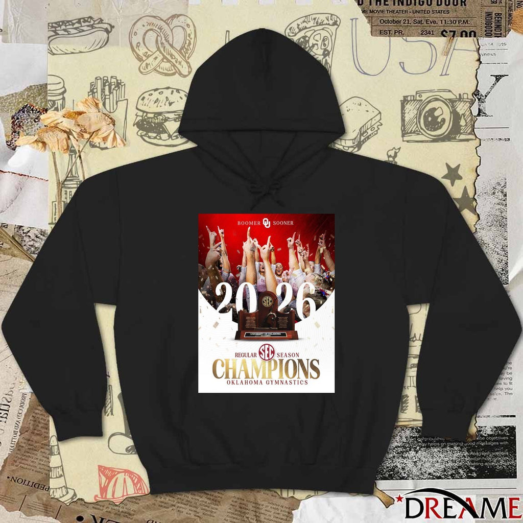 Oklahoma Sooners Women’s Gymnastics 2026 SEC Regular Season Champions Poster t-shirt