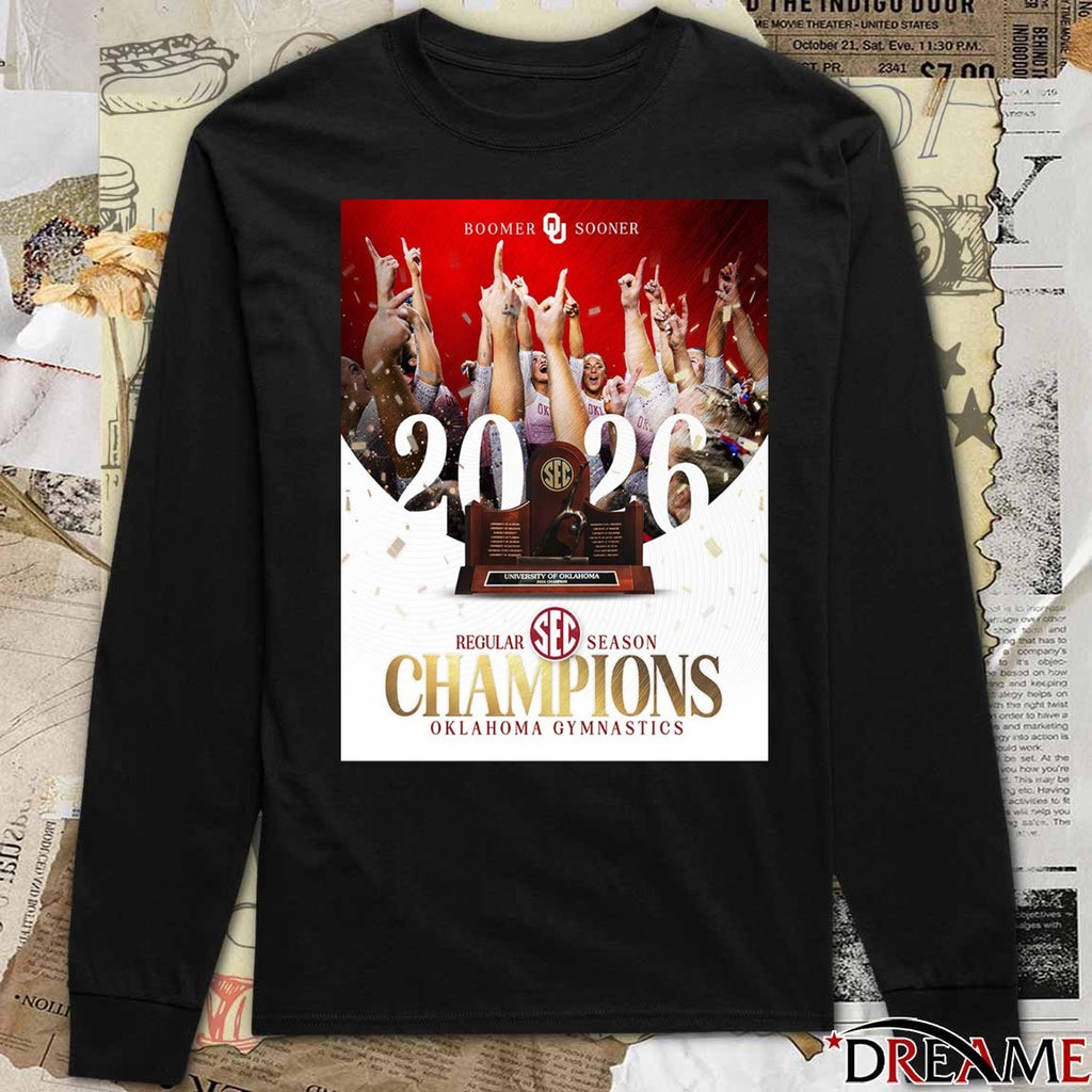 Oklahoma Sooners Women’s Gymnastics 2026 SEC Regular Season Champions Poster t-shirt