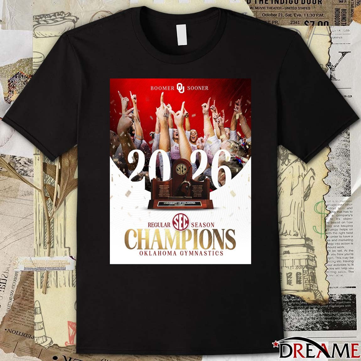 Oklahoma Sooners Women’s Gymnastics 2026 SEC Regular Season Champions Poster t-shirt