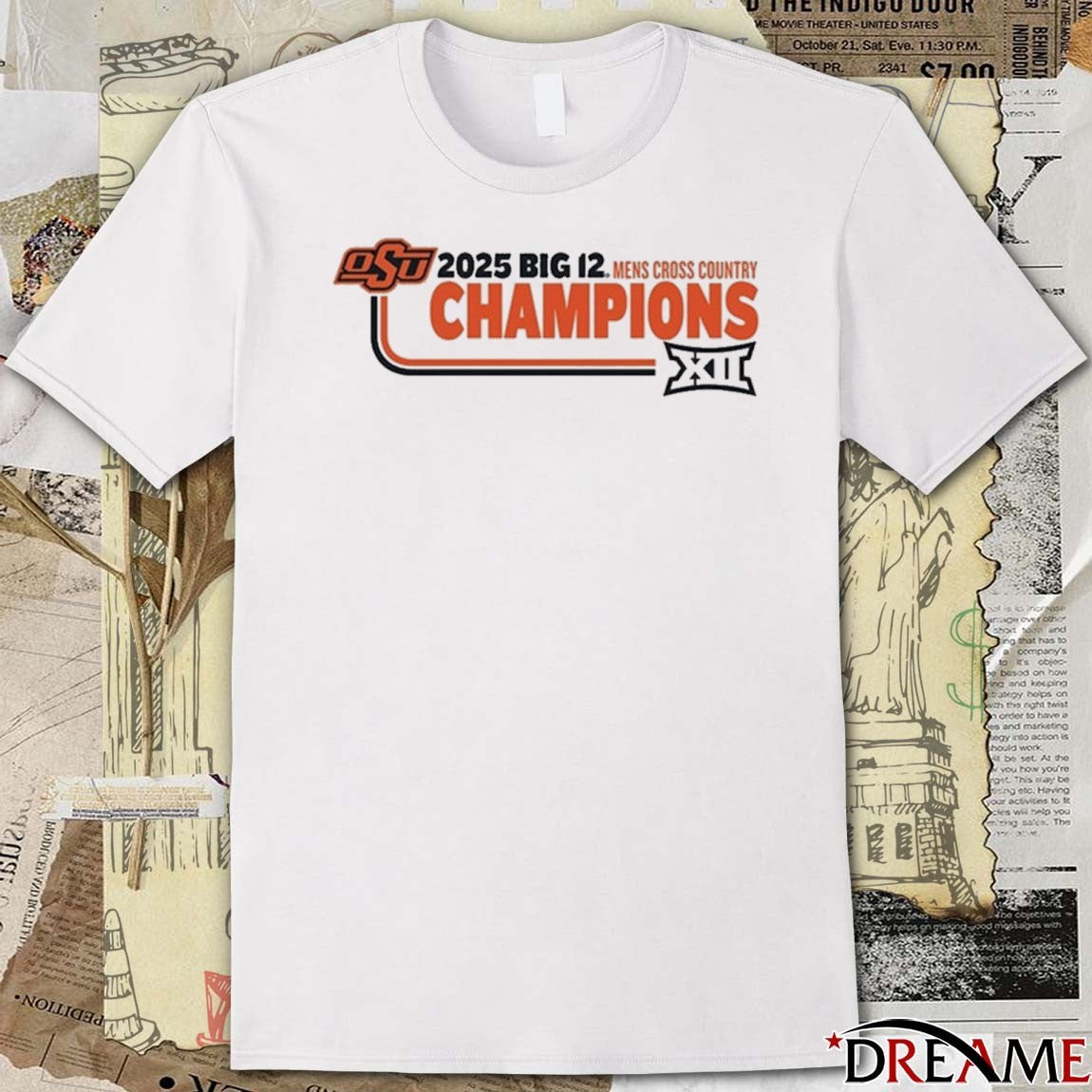 Oklahoma State Cowboys 2025 Big 12 Men’s Cross Country Champions t-shirt