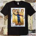 Oksana Masters Para Cross-Country Skiing Women’s 10km Sitting Gold Medal Signature Poster t-shirt