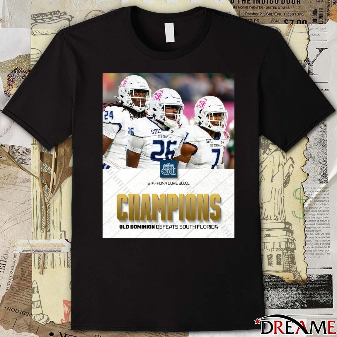 Old Dominion Defeats South Florida 2025 StaffDNA Cure Bowl Poster t-shirt