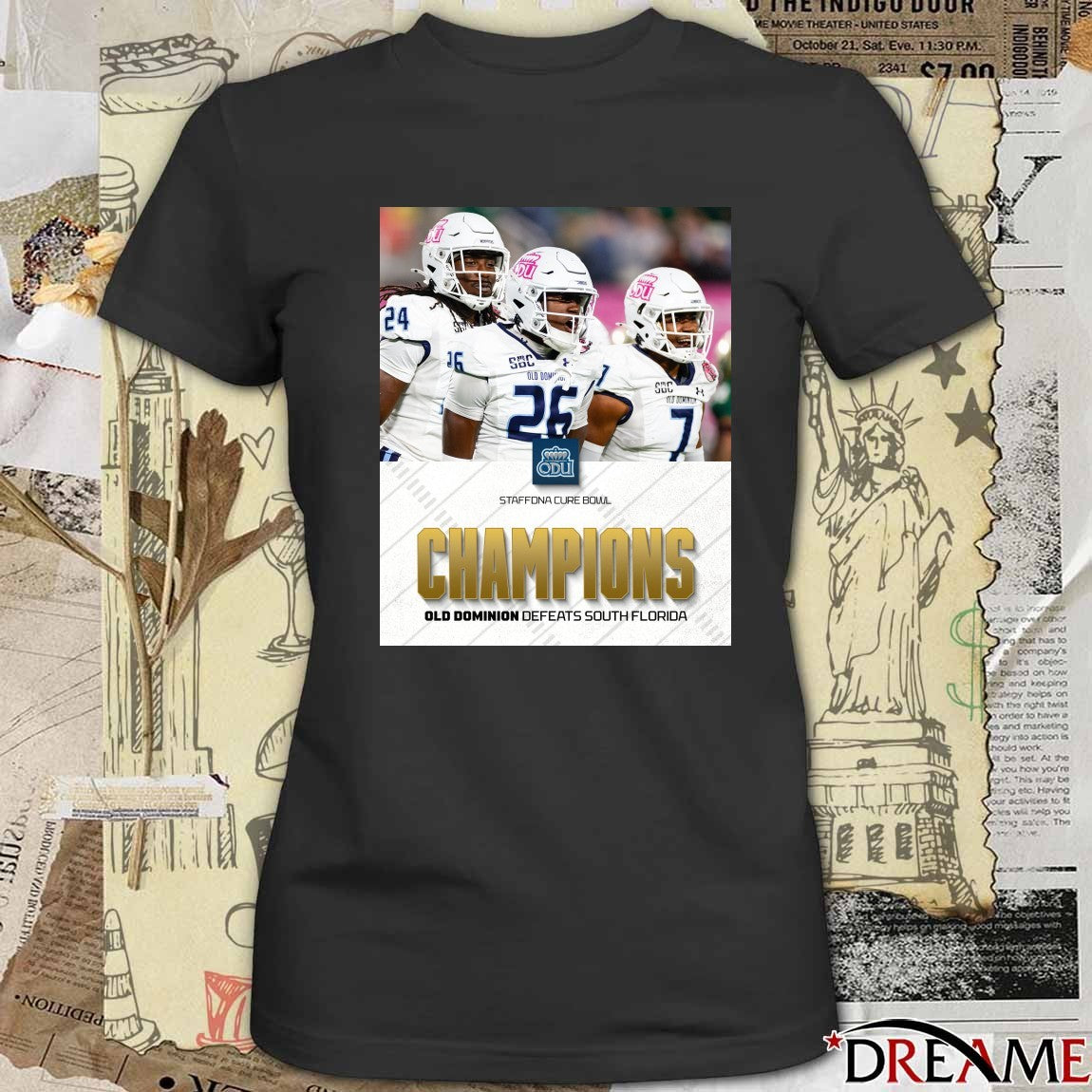 Old Dominion Defeats South Florida 2025 StaffDNA Cure Bowl Poster t-shirt