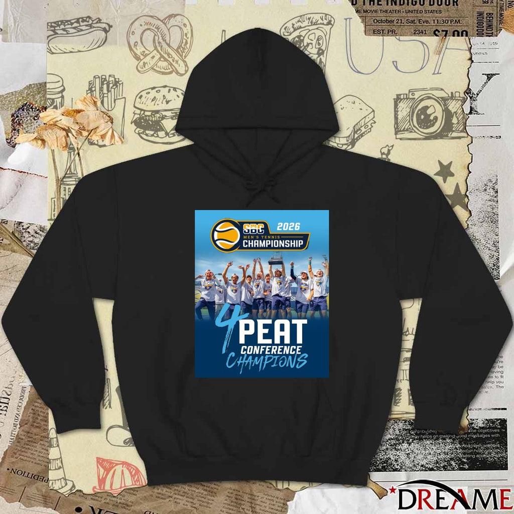 Old Dominion Men’s Tennis 2026 SBC Championship 4 Peat Conference Champions Poster t-shirt