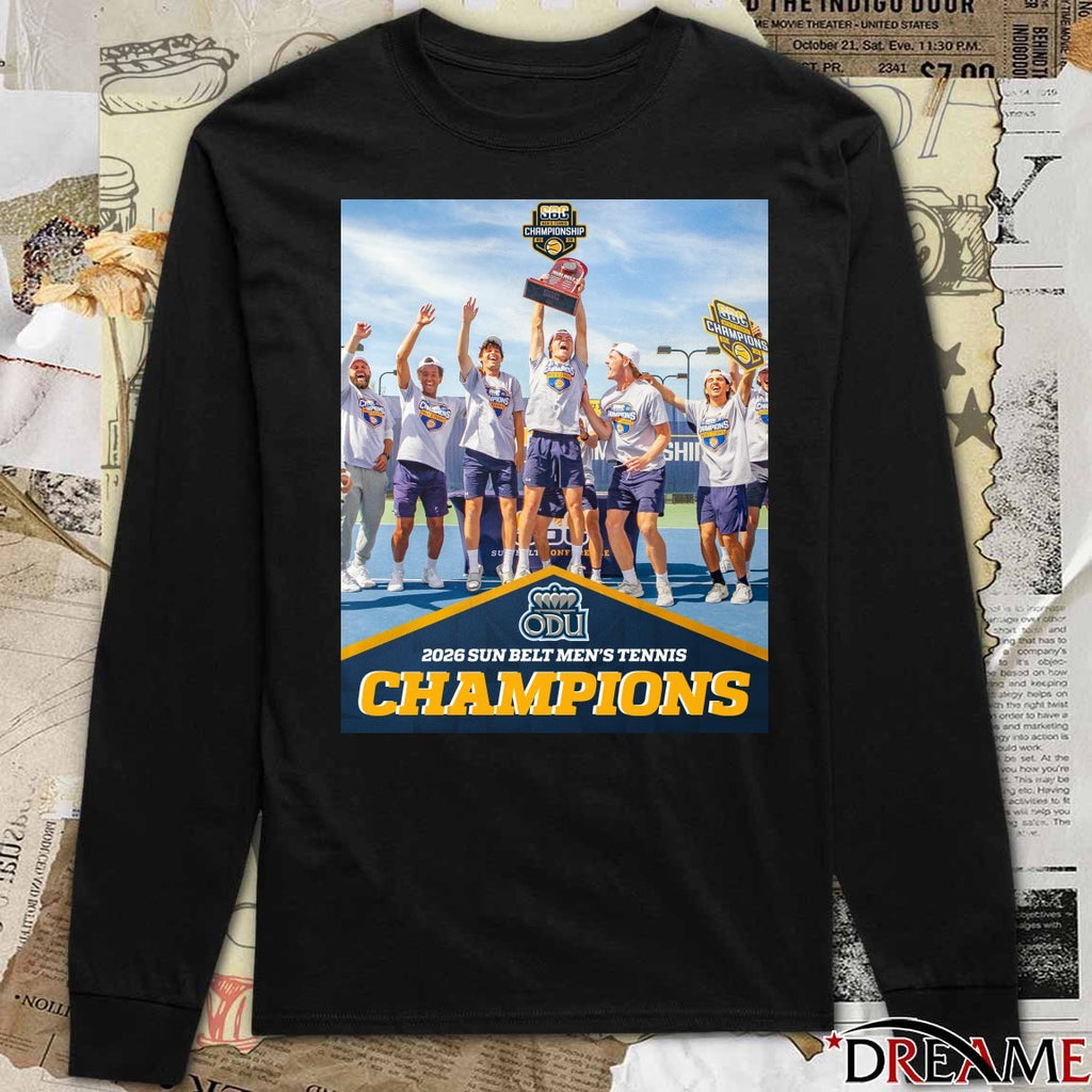 Old Dominion Men’s Tennis 2026 Sun Belt Men’s Tennis Champions Poster t-shirt