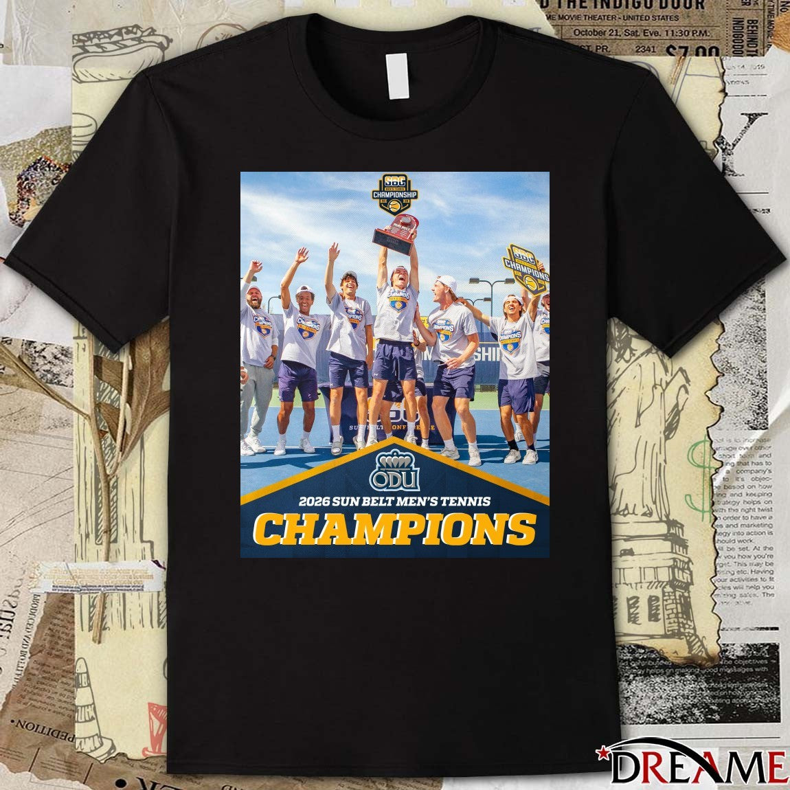 Old Dominion Men’s Tennis 2026 Sun Belt Men’s Tennis Champions Poster t-shirt