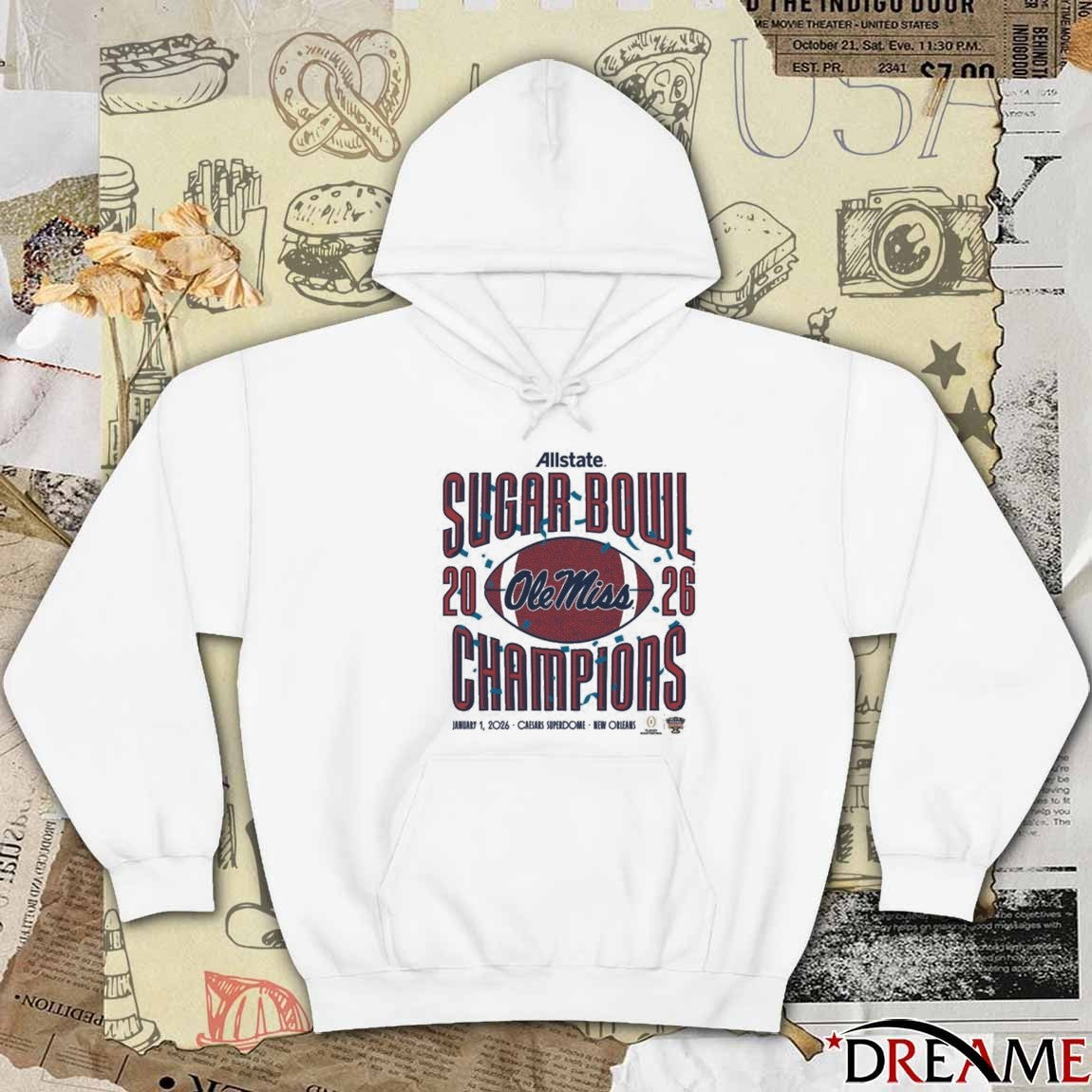Ole Miss Allstate Sugar Bowl Champions 2026 Caesars Superdome New Orleans t-shirt