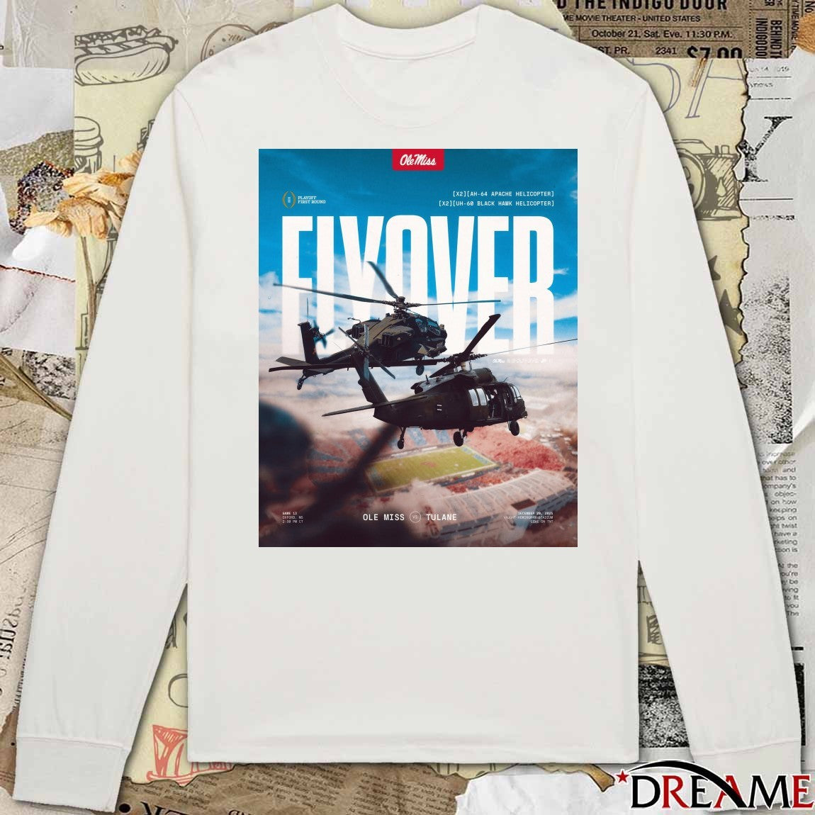 Ole Miss vs. Tulane College Football Playoff First Round Vaught-Hemingway Stadium December 20, 2025 Poster t-shirt