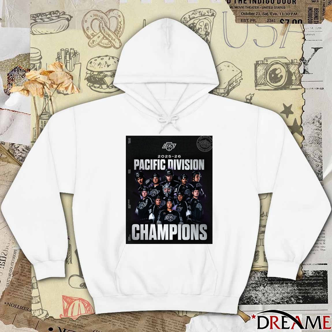 Ontario Reign 2025-26 Pacific Division Champions The Road To LA Starts In Ontario Poster t-shirt