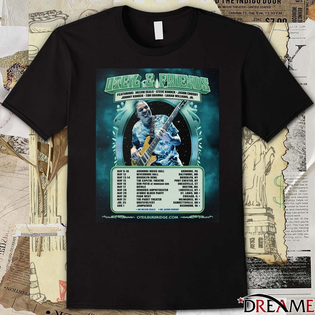 Oteil and Friends 2026 Dates featuring Steve Kimock, Johnny Kimock, Tom Guarna, and Lamar Williams Jr. Poster t-shirt