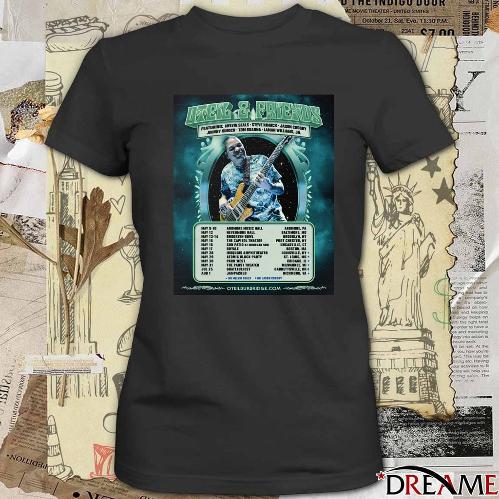 Oteil and Friends 2026 Dates featuring Steve Kimock, Johnny Kimock, Tom Guarna, and Lamar Williams Jr. Poster t-shirt