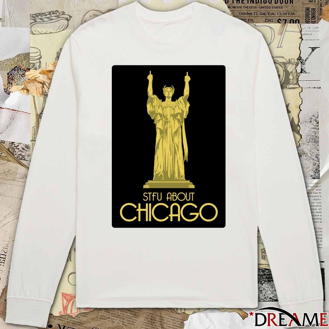 Our Lady of STFU About Chicago Middle Finger t-shirt