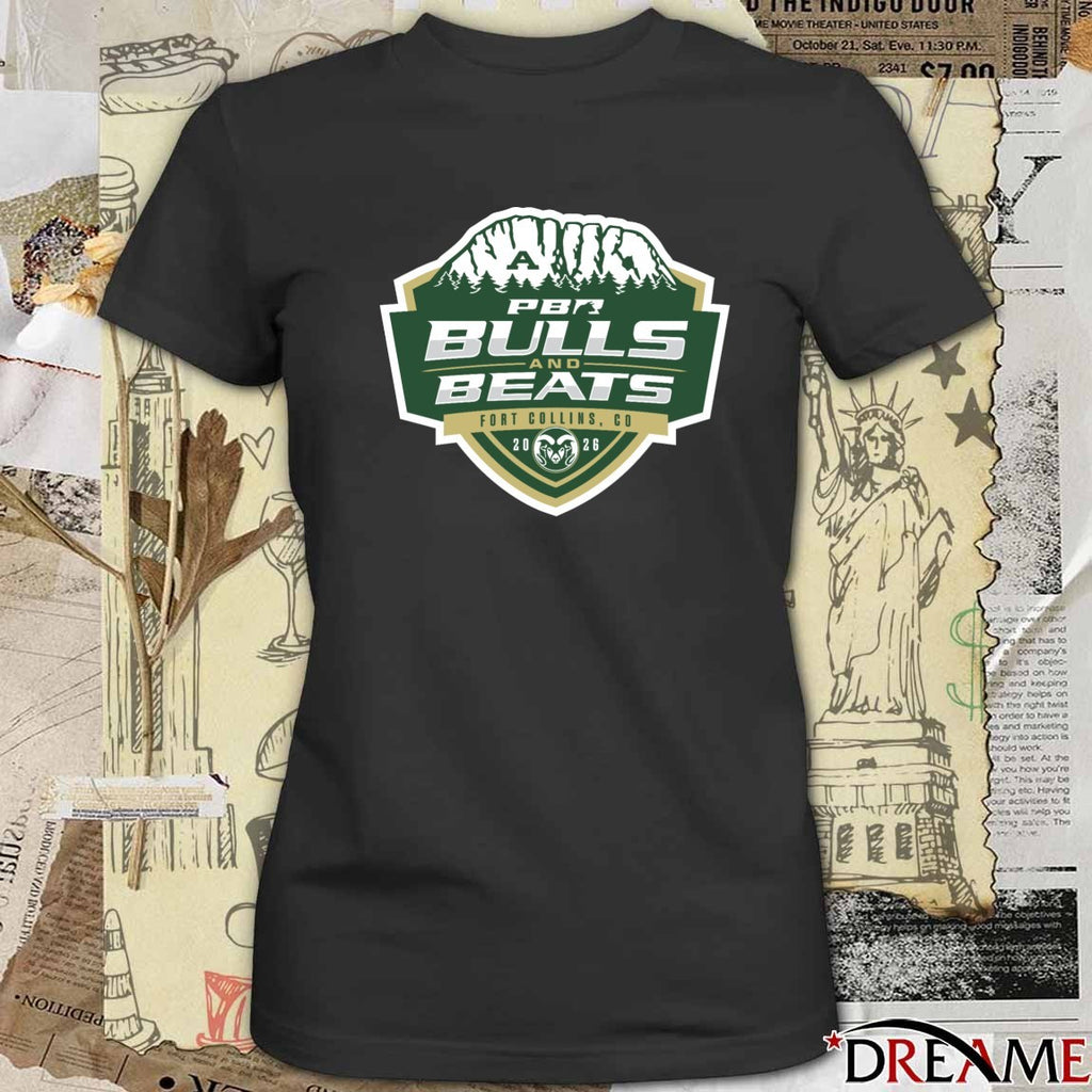 PBR Bulls and Beats Fort Collins CO 2026 Logo t-shirt