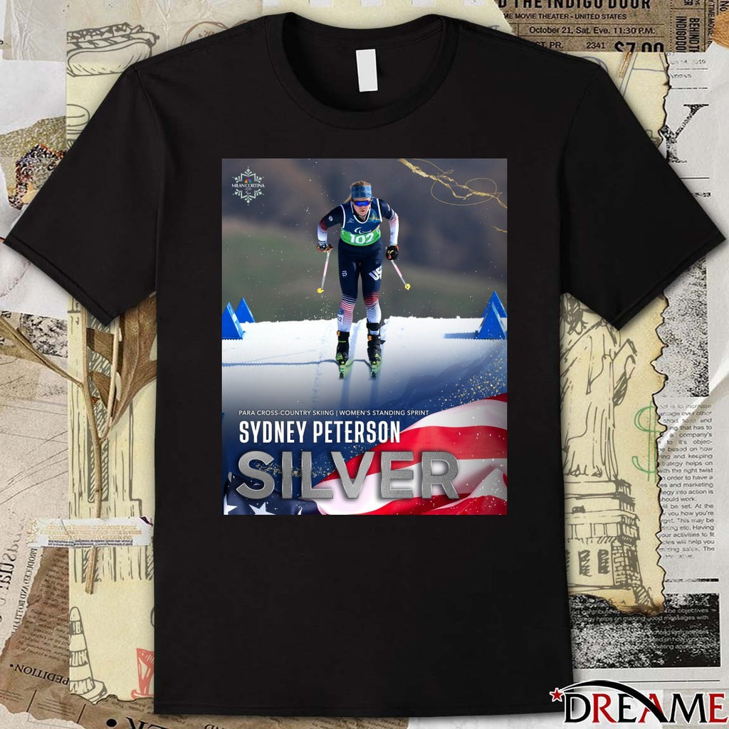 Para Cross-country Skiing Women’s Standing Sprint Sydney Peterson Silver Medal Winter Paralympics t-shirt
