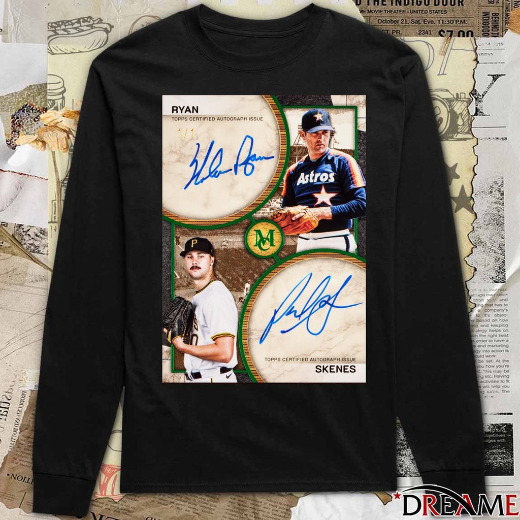 Paul Skenes and Nolan Ryan Topps Certified Autograph Issue Signatures Poster t-shirt