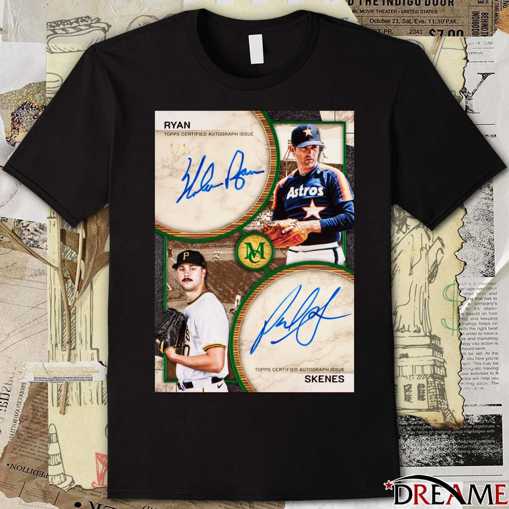 Paul Skenes and Nolan Ryan Topps Certified Autograph Issue Signatures Poster t-shirt