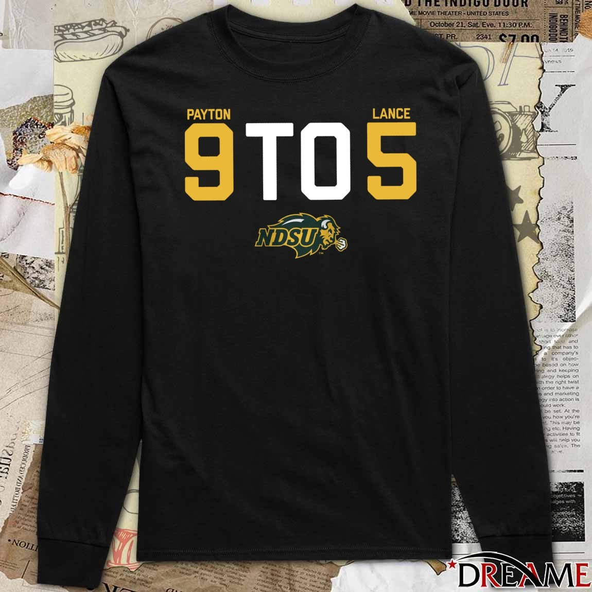 Payton 9 To Lance 5 North Dakota State NDSU t-shirt
