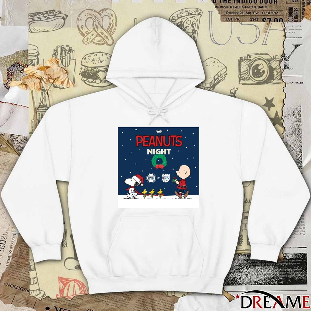 Peanuts Night Detroit Pistons vs. Sacramento Kings December 23rd 2025 t-shirt
