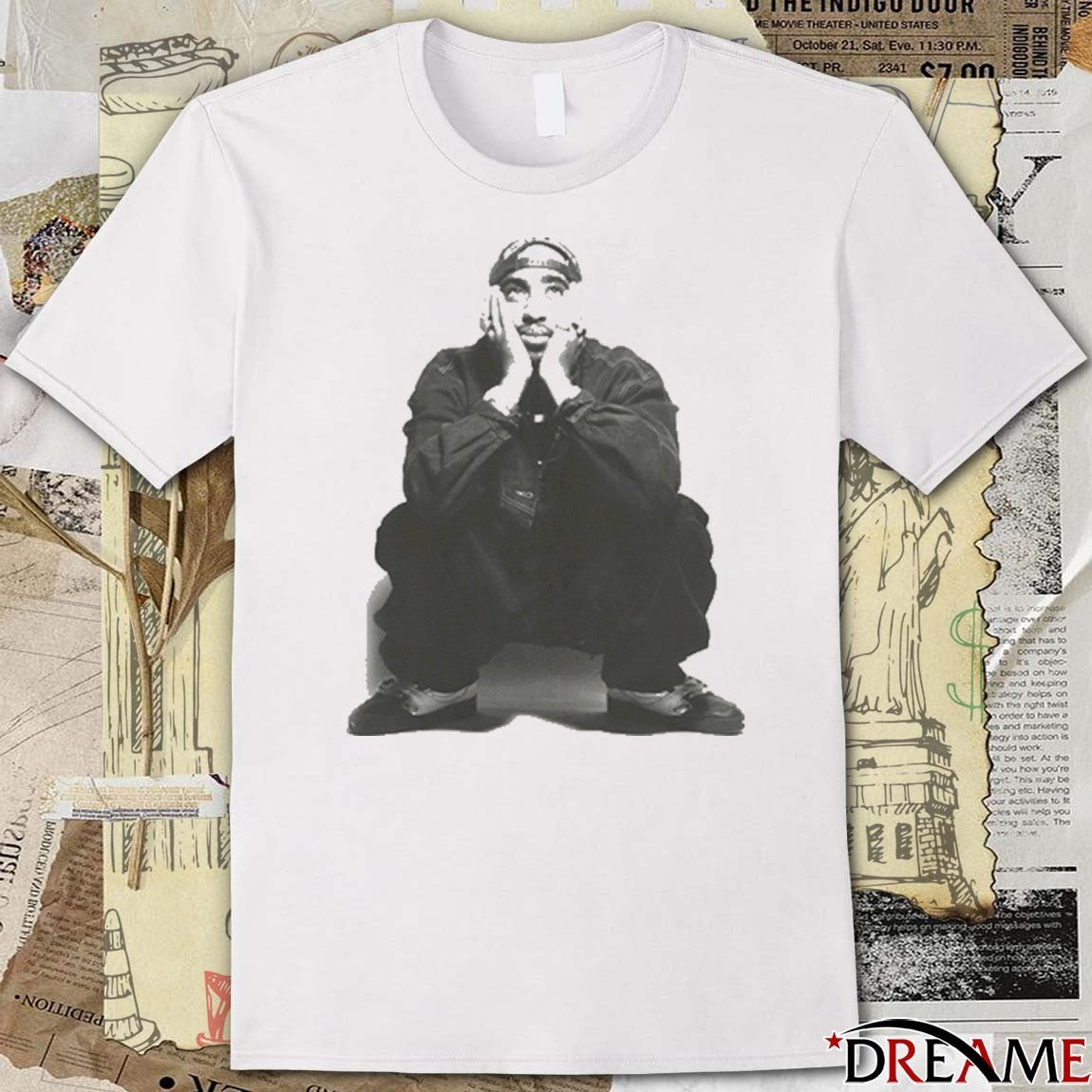 Pedro Pascal Wearing Tupac Shakur 2025 t-shirt