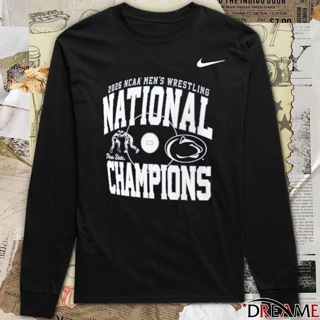 Penn State Nittany Lions 2026 NCAA Men’s Wrestling National Champions Five Peat Dynasty Cael Sanderson t-shirt