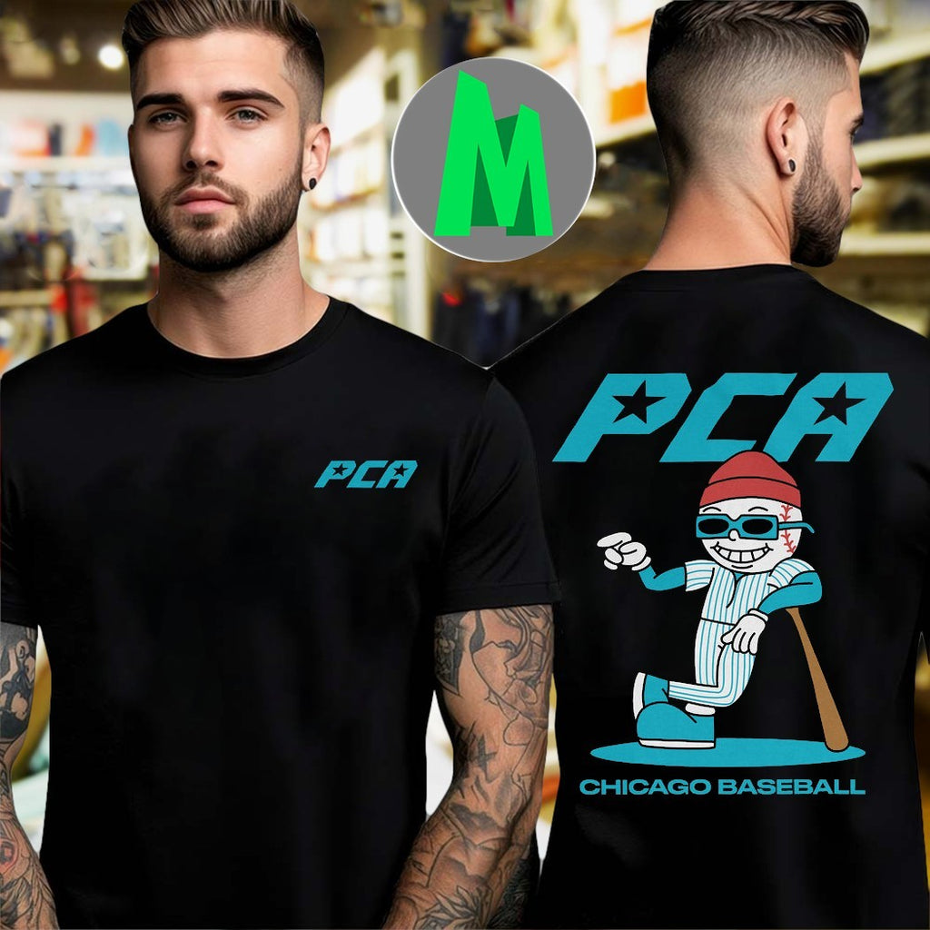 Pete Crow-Armstrong (PCA) Chicago Baseball Cartoon T-Shirt