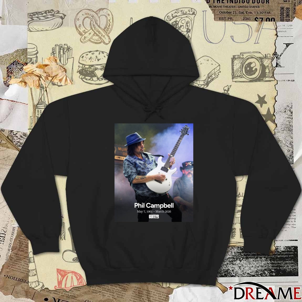 Phil Campbell May 7 1961 – March 2026 Guitar World Poster t-shirt
