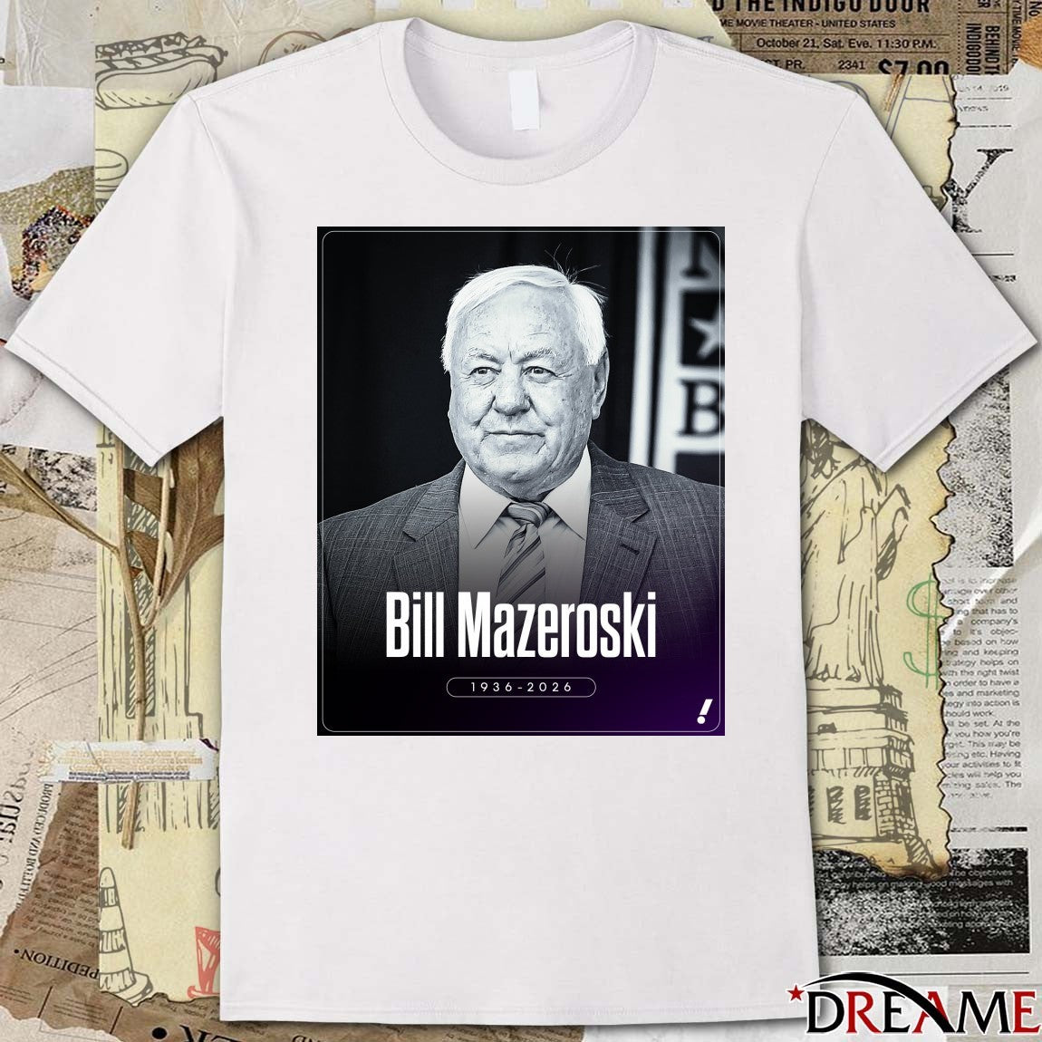 Pirates Hall Of Fame Second Baseman And 10x All-star Bill Mazeroski Has Died At Age 89 1936 – 2026 Poster t-shirt