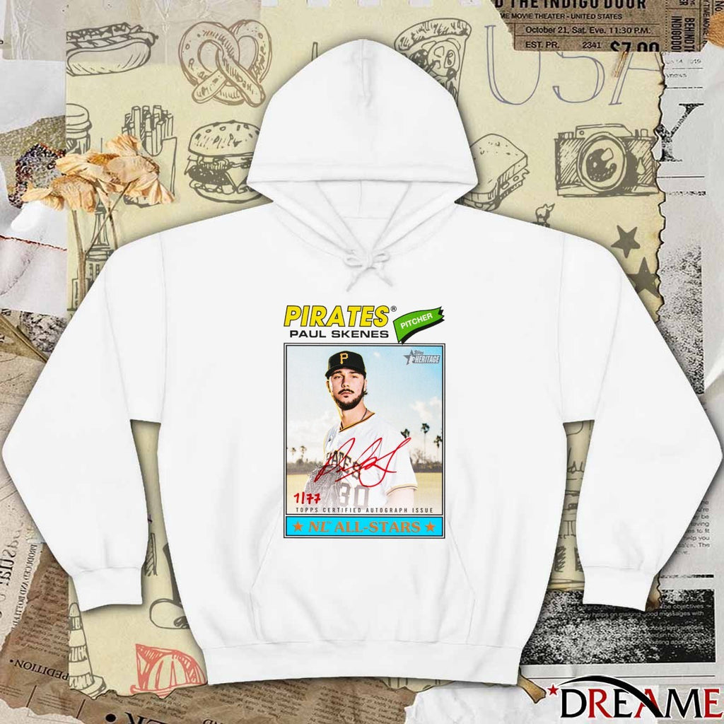Pirates Paul Skenes Topps Certified Autograph Issue Nl All-stars Signature t-shirt