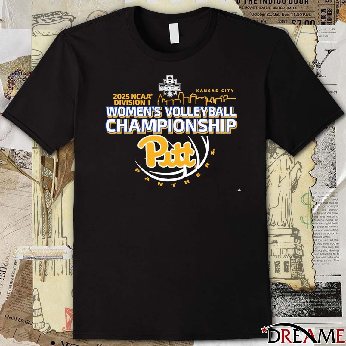 Pitt Panthers 2025 NCAA Division I Women’s Volleyball Championships Kansas City t-shirt