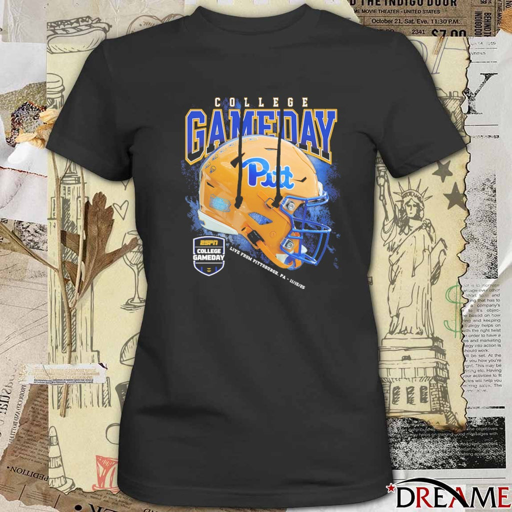 Pittsburgh Panthers ESPN College GameDay Helmet Live From Pittsburgh PA 11 15 2025 t-shirt