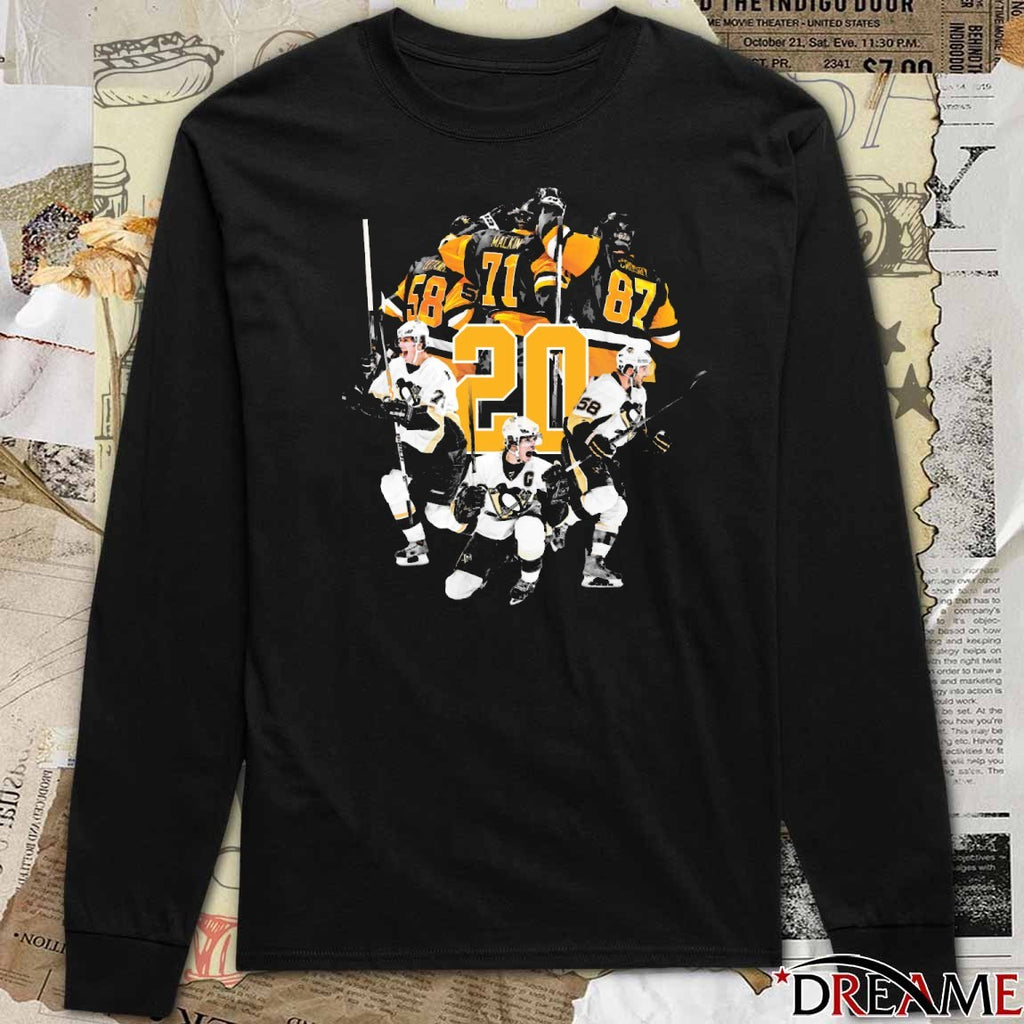Pittsburgh Penguins Ice Hockey Team The Big Three 20 Seasons graphic t-shirt