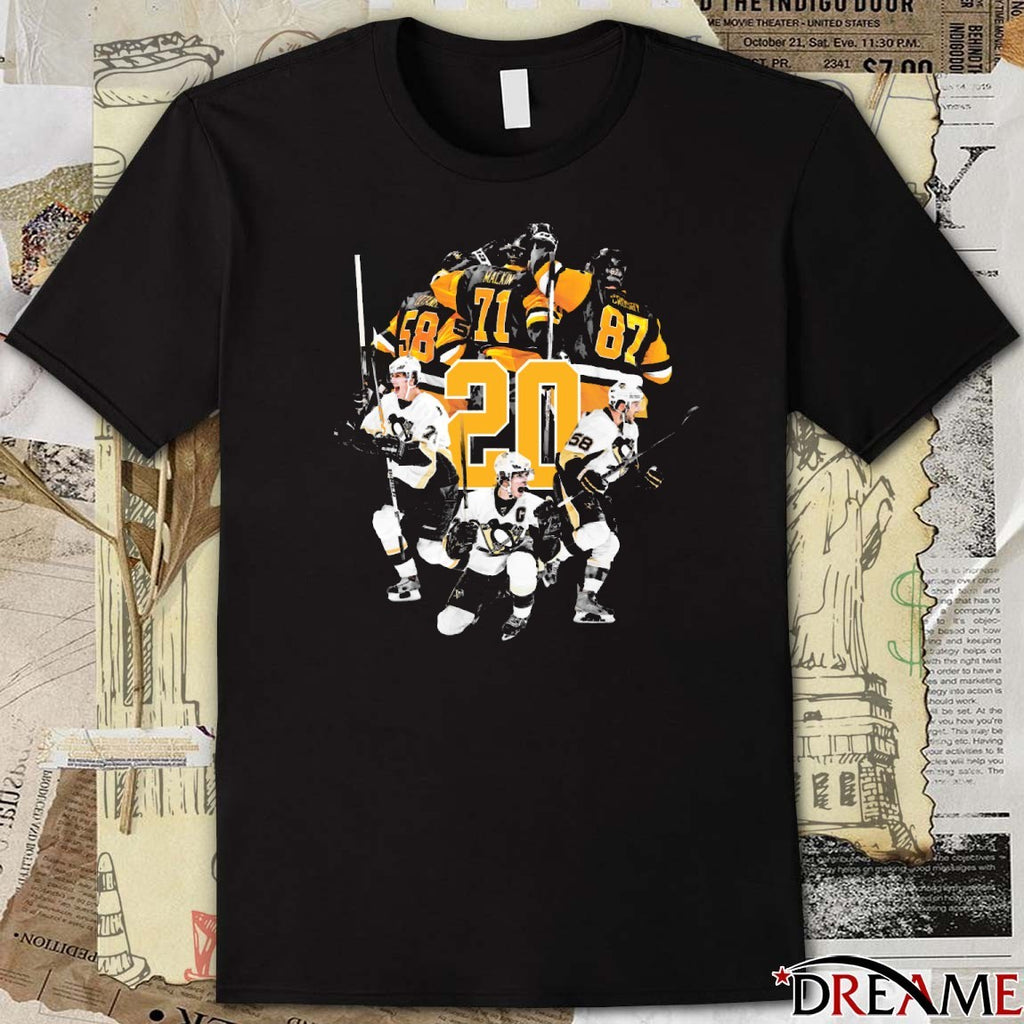 Pittsburgh Penguins Ice Hockey Team The Big Three 20 Seasons graphic t-shirt