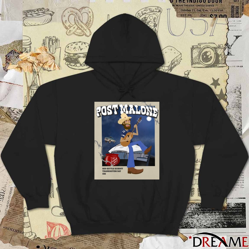 Post Malone x Dallas Cowboys Salvation Army Red Kettle Kickoff The Salvation Army Poster t-shirt