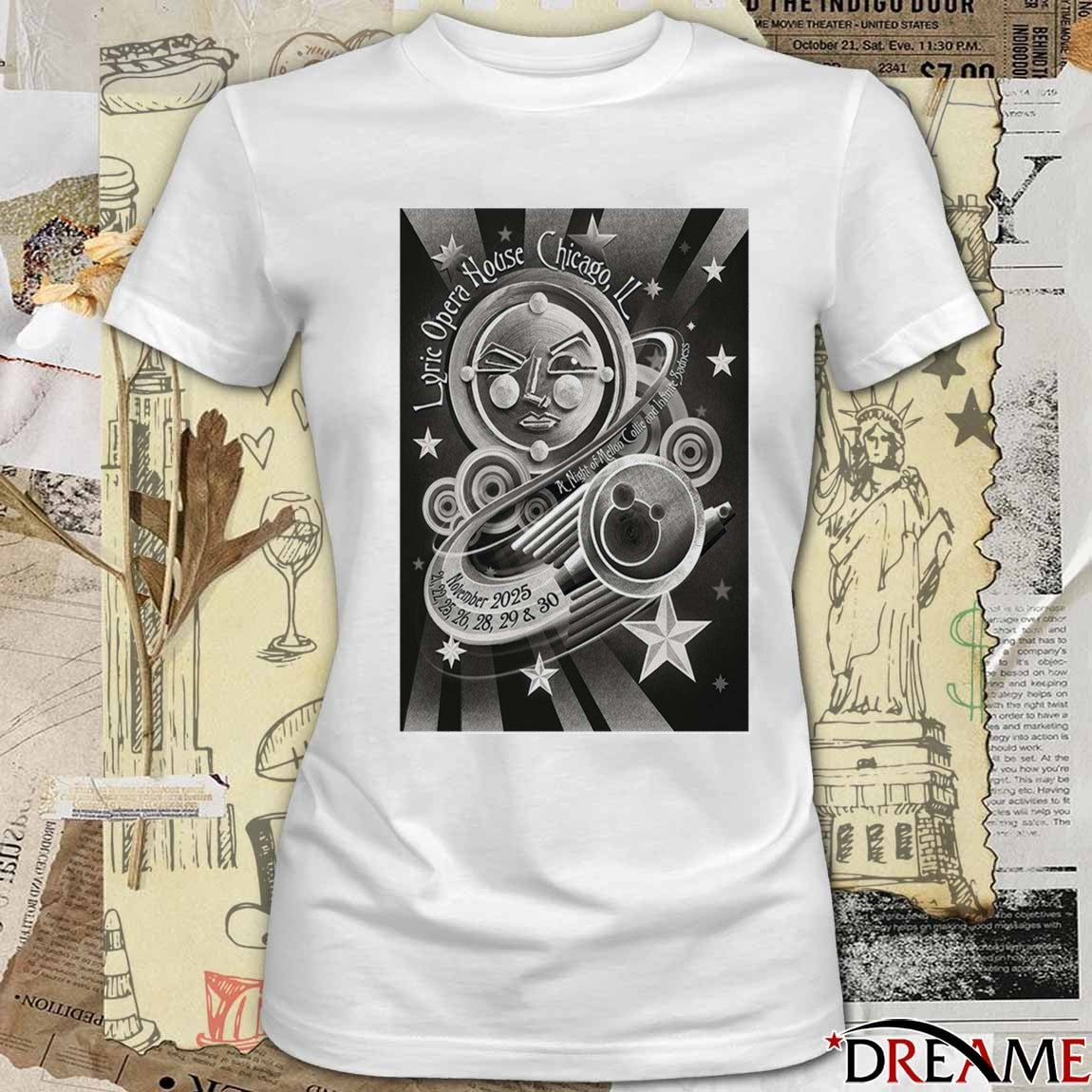 Poster A Night Of Mellon Collie and Infinite Sadness November 21-30 2025 Chicago t-shirt