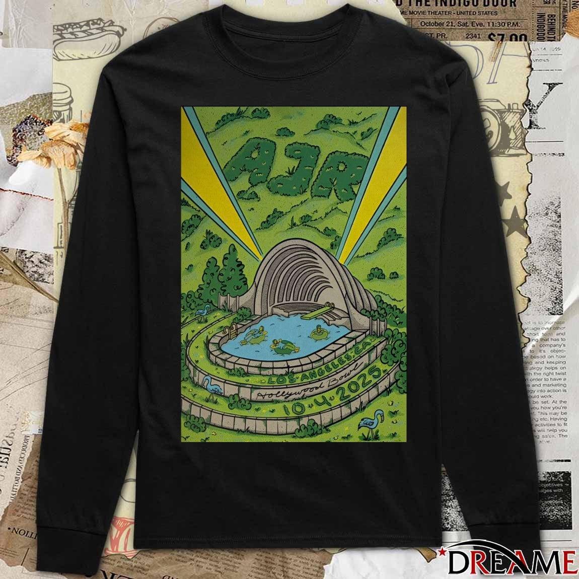 Poster AJR October 4 2025 Hollywood Bowl Los Angeles CA t-shirt