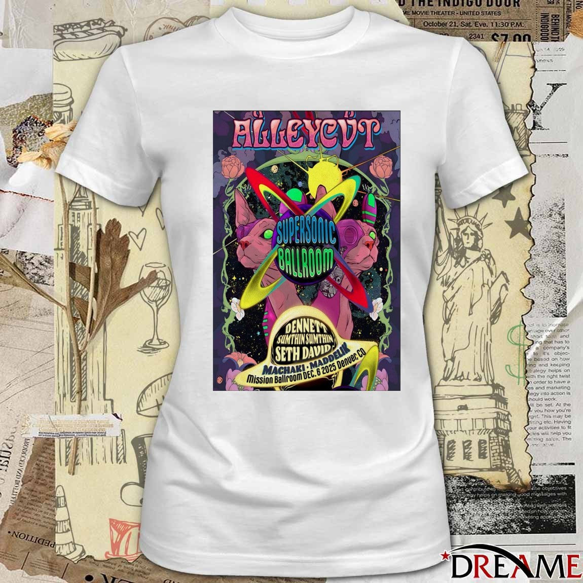 Poster ALLEYCVT At Mission Ballroom On December 6 2025 Denver CO t-shirt