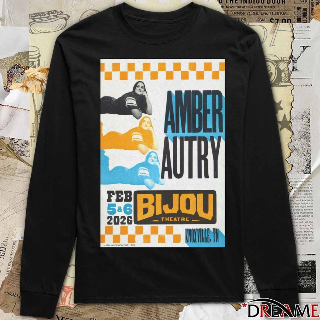 Poster Amber Autry Bijou Theatre February 5-6 2026 t-shirt