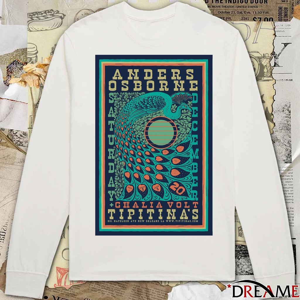 Poster Anders Osborne Tipitina’s in New Orleans LA December 20 2025 t-shirt