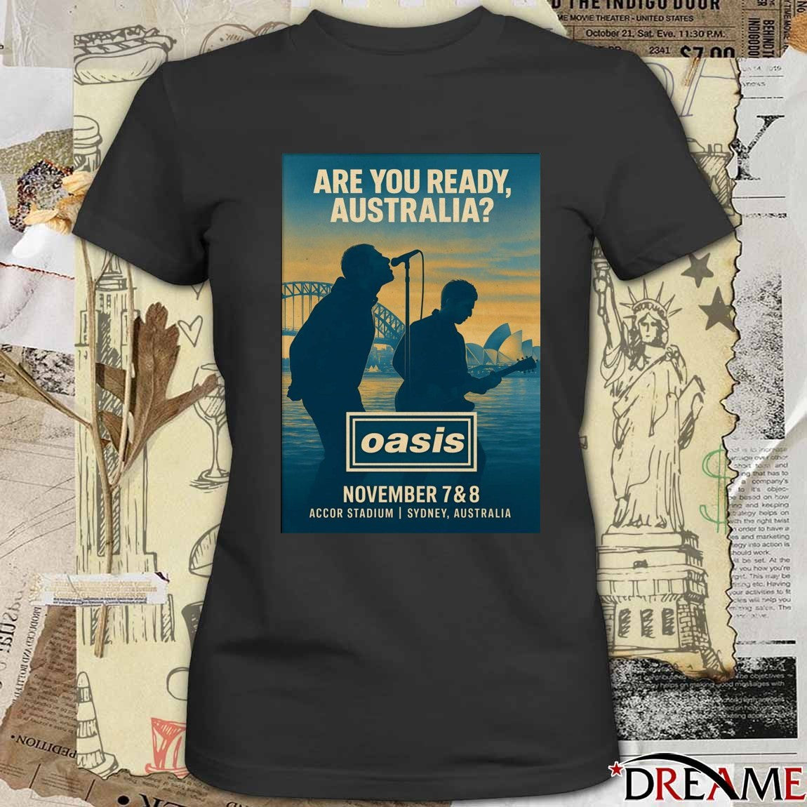 Poster Are You Ready Australia Oasis Sydney Australia November 7-8 2025 t-shirt