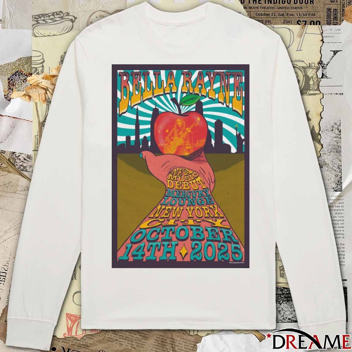 Poster Bella Rayne October 14 2025 New Music Debut Mercury Lounge New York NY t-shirt