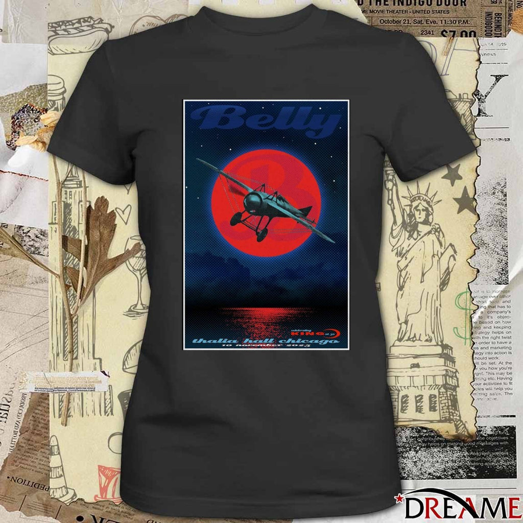 Poster Belly Rock Concert Thalia Hall in Chicago November 10 2025 Art t-shirt