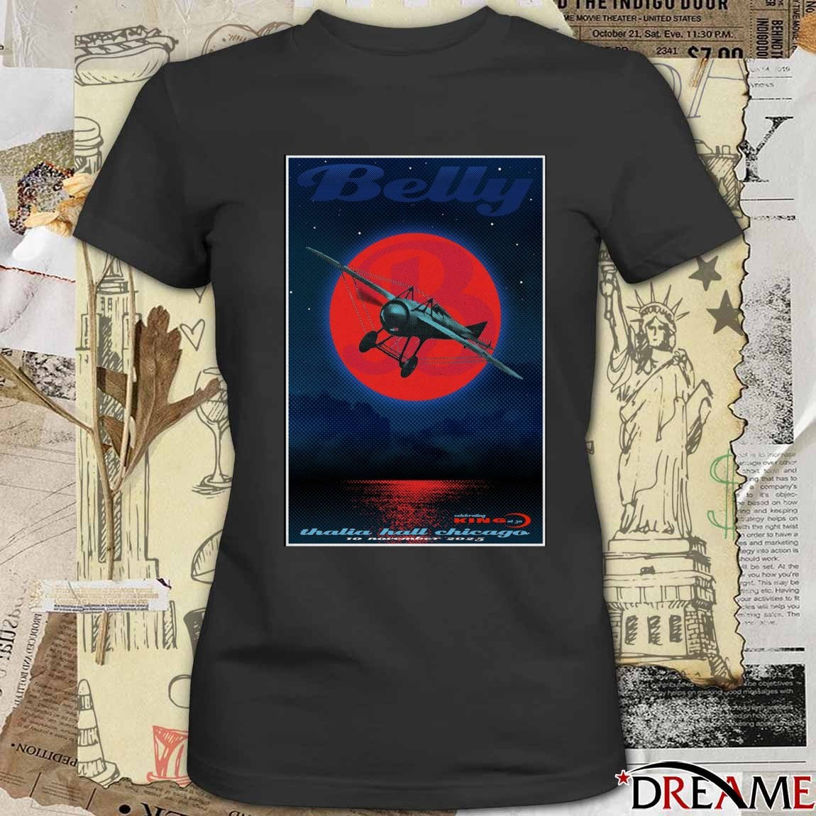 Poster Belly Rock Concert Thalia Hall in Chicago November 10 2025 Art t-shirt