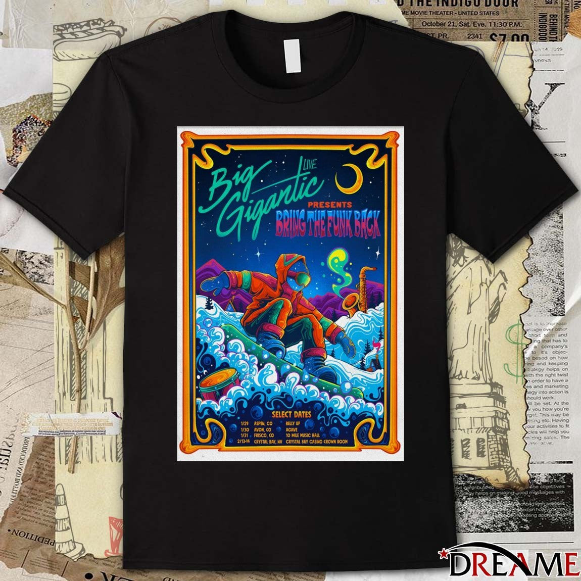 Poster Big Gigantic Live 2026 Bring The Funk Back Tour t-shirt