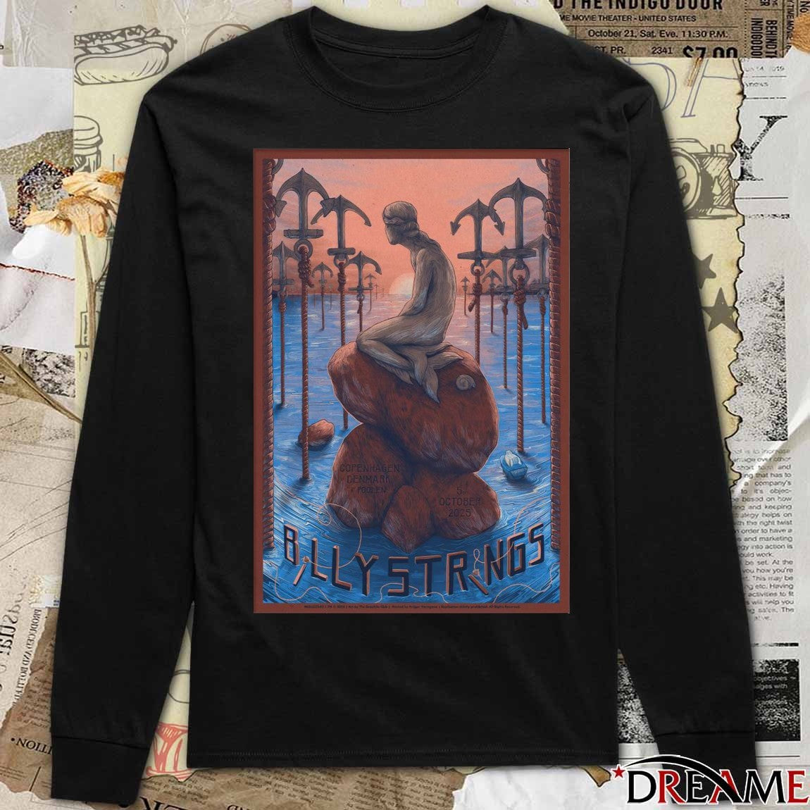 Poster Billy Strings Copenhagen Denmark Poolen October 5 2025 Copenhagen Tour t-shirt