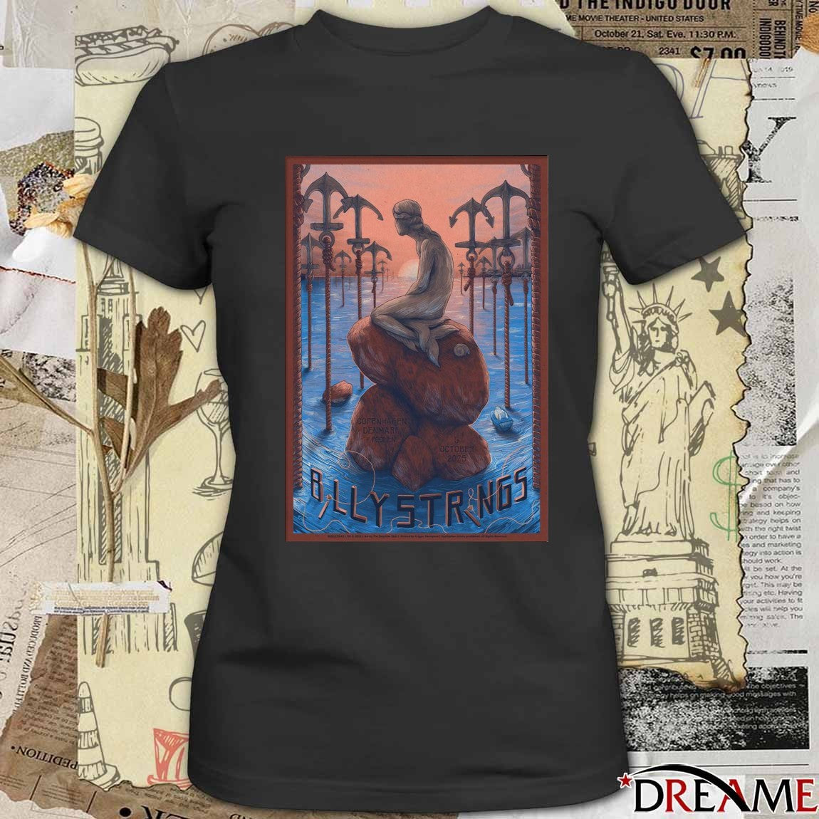 Poster Billy Strings Copenhagen Denmark Poolen October 5 2025 Copenhagen Tour t-shirt