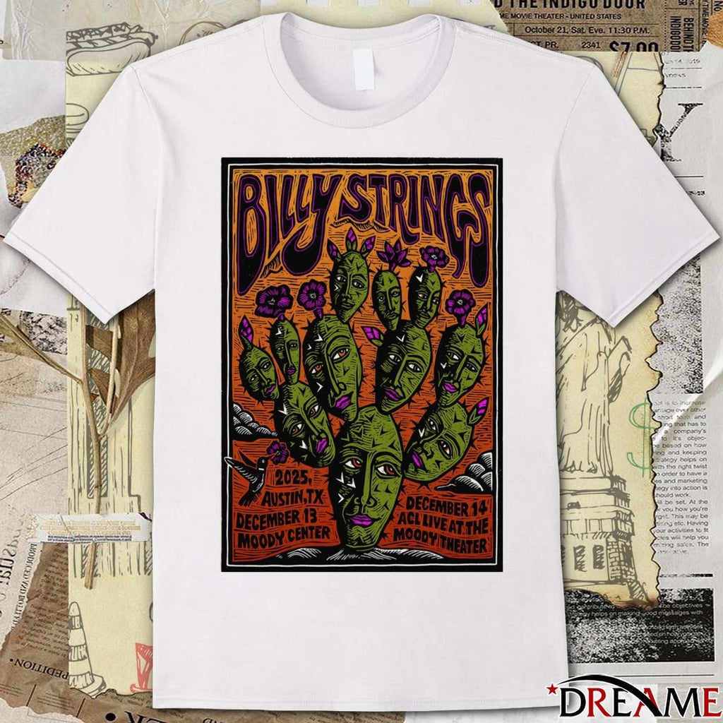 Poster Billy Strings December 13-14 2025 Moody Theater Austin TX t-shirt